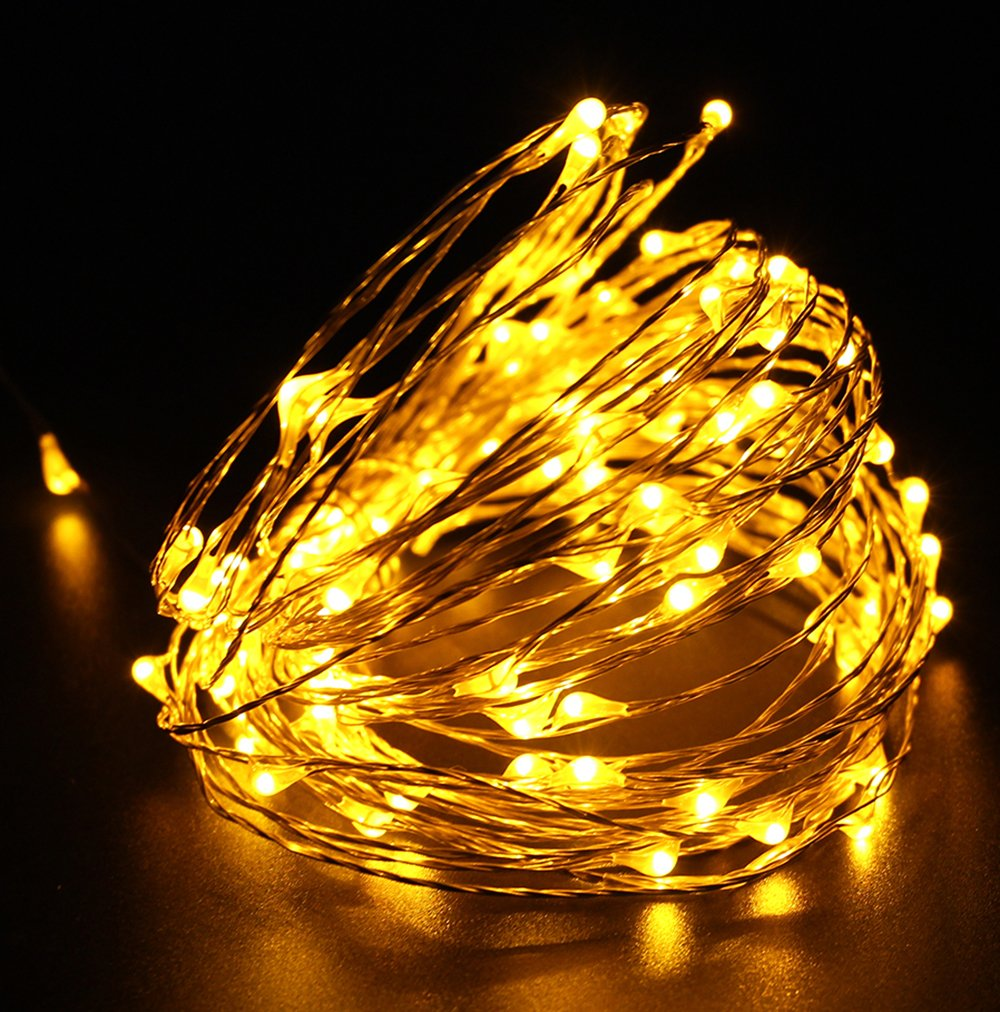 10 Mtr Copper String Battery Operated Portable Decorative Fairy Light - Warm White | Indoor & Outdoor Use, Easy To Install, Lightweight & Customizable