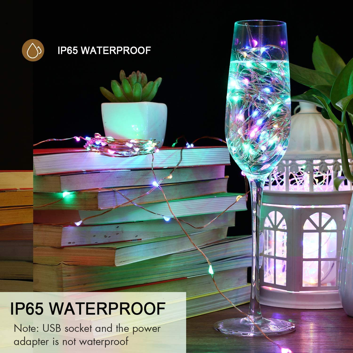 10 Mtr Copper String Usb Operated Decorative Fairy Light - Copper Material, 10m Length, Multi Color Lighting , Ideal For Indoor & Outdoor Decoration