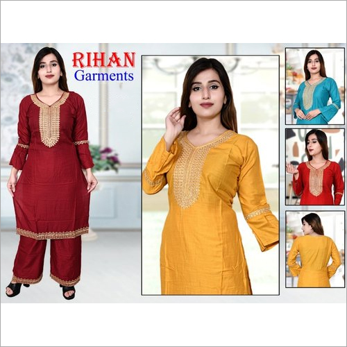 Washable Ladies Fancy Kurtis With Palazzo