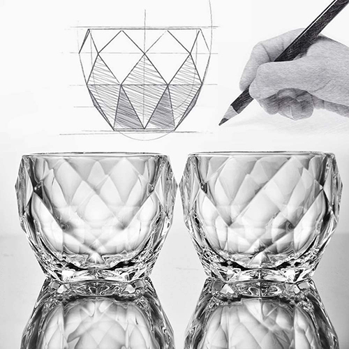 350ml Crystal Rocks Whiskey Glass 2pcs