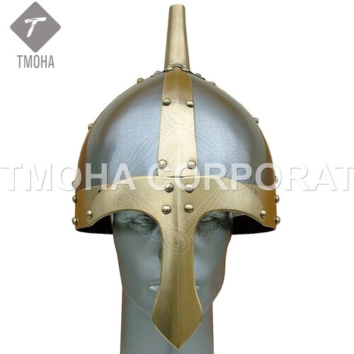 आयरन मध्यकालीन आर्मर हेलमेट नाइट हेलमेट क्रूसेडर हेलमेट प्राचीन हेलमेट नोबल वाइकिंग हेलमेट गाल प्लेट्स के साथ Ah0485