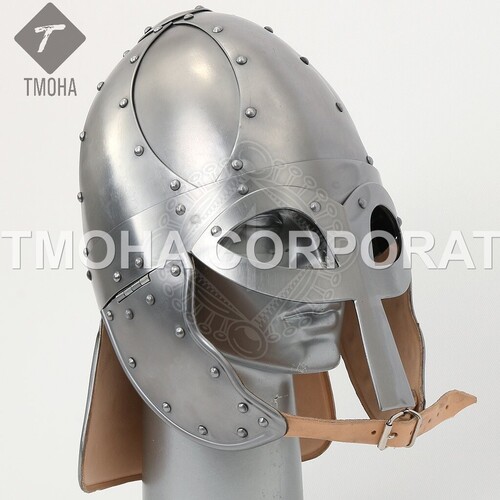 आयरन मध्यकालीन आर्मर हेलमेट नाइट हेलमेट क्रूसेडर हेलमेट प्राचीन हेलमेट वाइकिंग ऑकुलर हेलमेट फेस प्लेट्स के साथ Ah0488