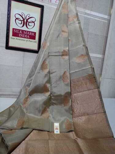 ग्रे जरी कांजीवरम सॉफ्ट सिल्क साड़ी सिल्क साड़ी