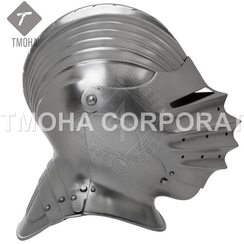 आयरन मध्यकालीन आर्मर हेलमेट नाइट हेलमेट क्रूसेडर हेलमेट प्राचीन हेलमेट मैक्सिमिलियन आर्मेट इटली लगभग 1490 Ah0539
