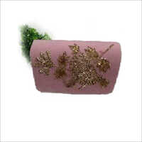 पिंक लेडीज़ एम्ब्रॉएडर्ड क्लच बैग