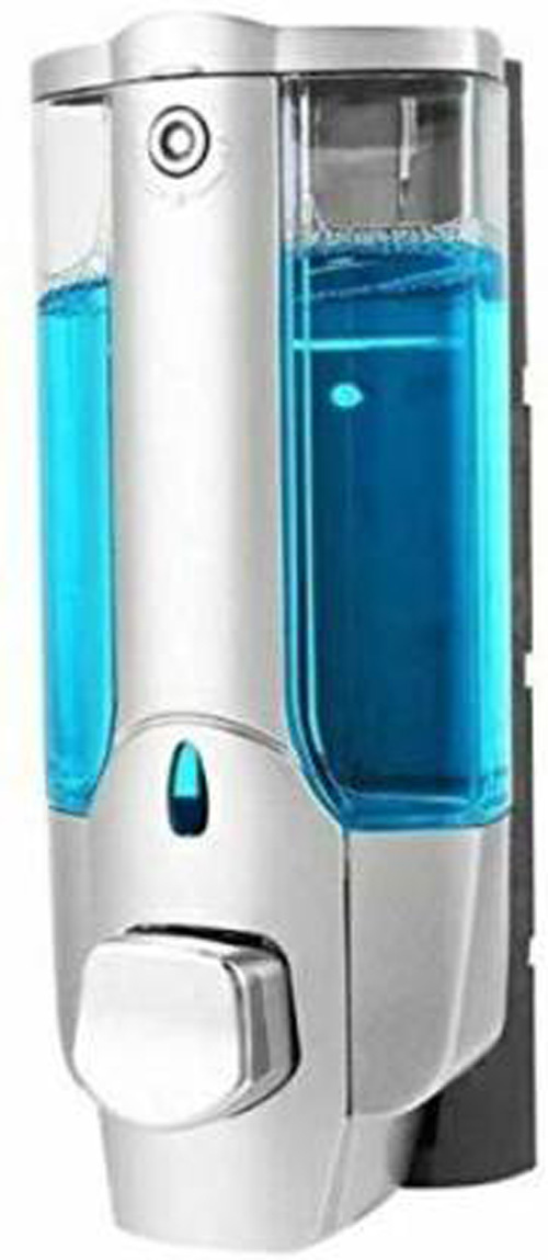 Liquid Soap Dispenser - Abs Plastic, Screw-in Wall Mounted, Mirror Polish Chrome, Push Button Operation, 1-piece Package Content