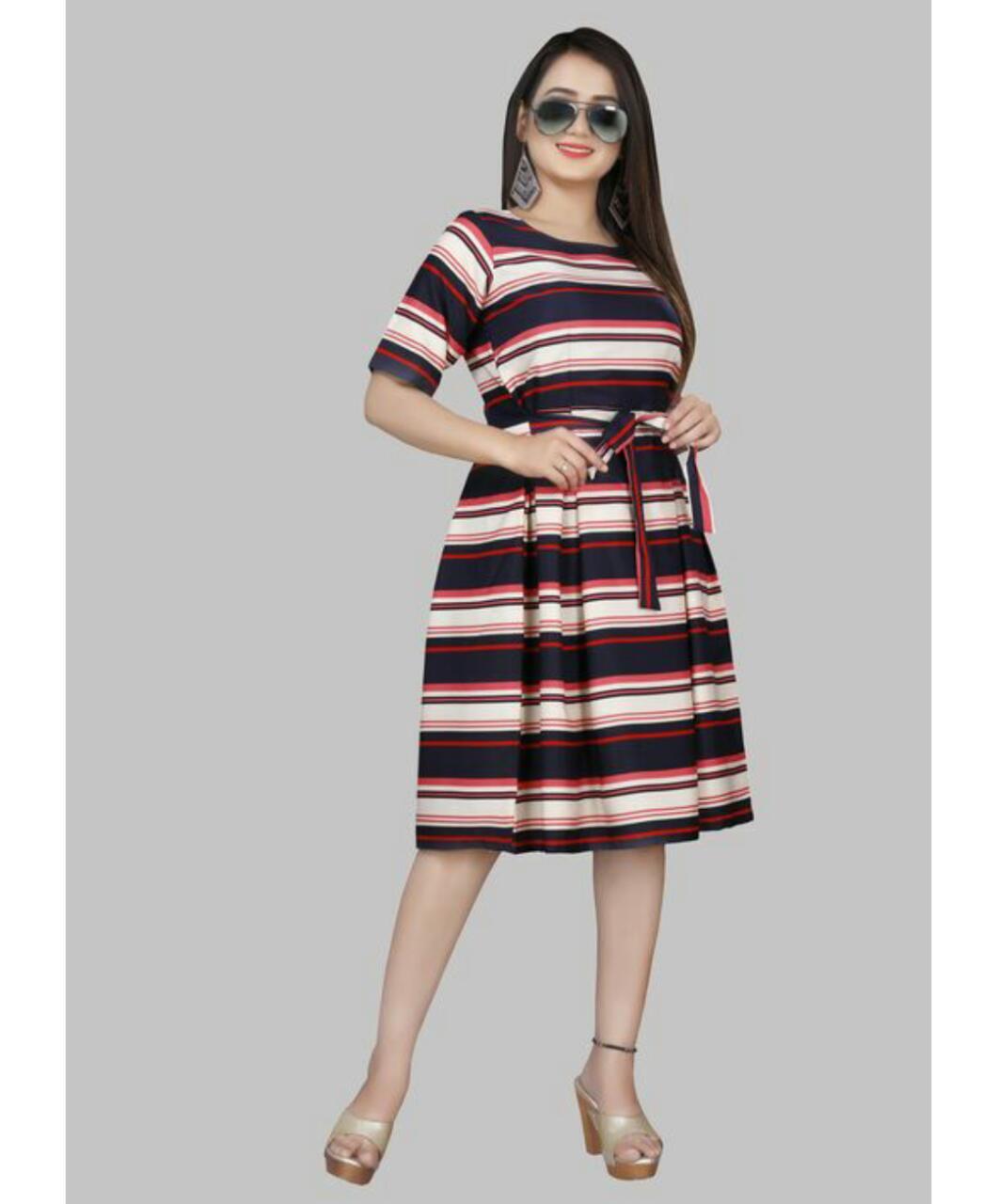 Crepe Western Tops - Heavy Quality Crepe Material, Short Sleeves, Random Printed Designs , All Season Wear, Customized Adult Sizes