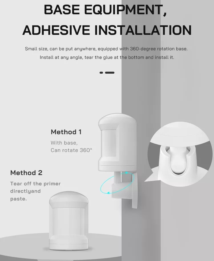 Tuya Smart Zigbee Wireless Pir Motion Sensor Phone Alarm Alert Application: Door