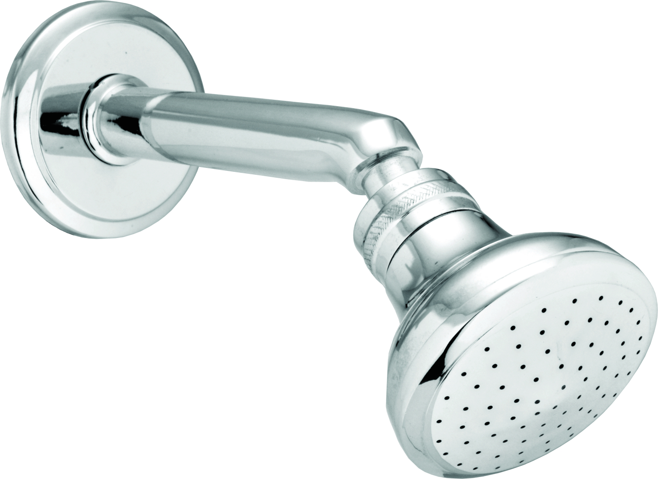 Brass Bell Band Shower - Brass, 15mm Inlet Connection, Bell Shaped Design | Single Flow Overhead Shower With Rain Flow Effect, Includes Shower Arm
