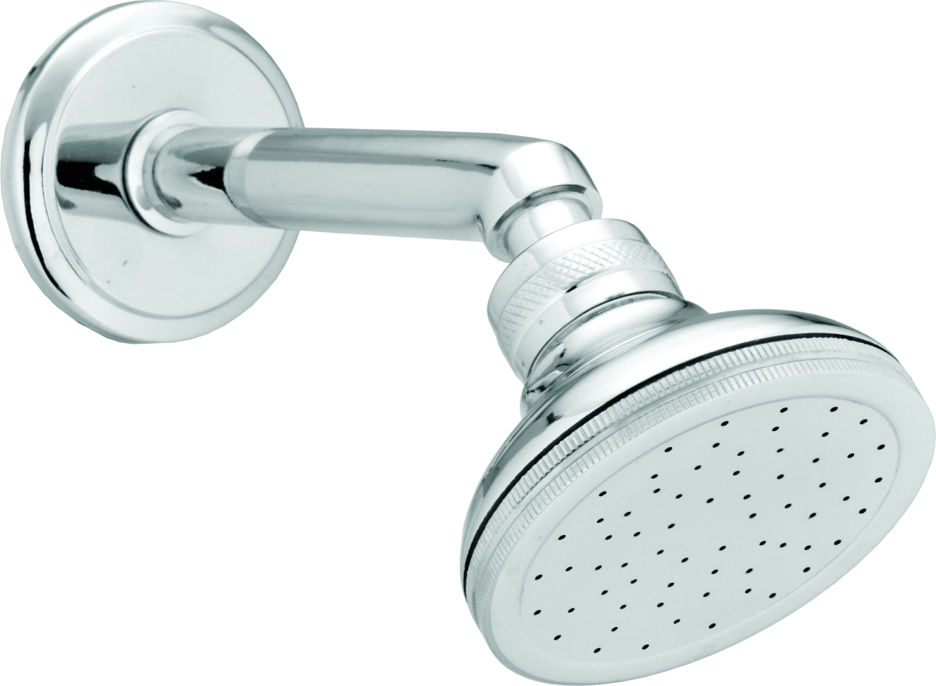 Brass Bell Band Shower - Brass, 15mm Inlet Connection, Bell Shaped Design | Single Flow Overhead Shower With Rain Flow Effect, Includes Shower Arm