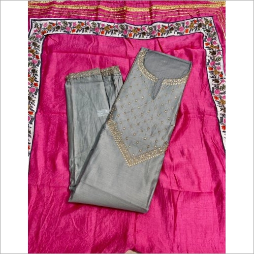 Unstitched Chanderi Suit Recommended Season: All