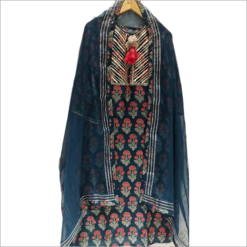 Pure Muslin Suits - Multicolor Printed Fabric, Quick Dry Texture, Hand Wash Recommended