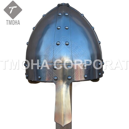 आयरन मध्यकालीन आर्मर हेलमेट नाइट हेलमेट क्रूसेडर हेलमेट प्राचीन हेलमेट नॉर्मन हेलमेट डेकोरेटेड बाउल ब्रिम Ah0600 के साथ