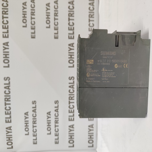 Siemens Simatic S7-300 6es7312-5bd01-0ab0 Cpu 312c Compact Cpu With Mpi 10 Di/6 Do 2 Fast Counters (10 Khz) Integrated 24v Dc Power Supply