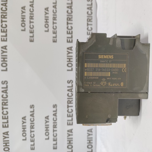 Siemens Simatic S7-300 6es7314-1ae03-0ab0 Cpu 314 Mddule With Integrated 24 V Dc Power Supply 24 Kbyte Working Memory