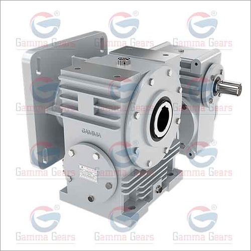 Silver Cast Iron Double Reduction Worm Gearbox For Pulp And Paper Machinery
