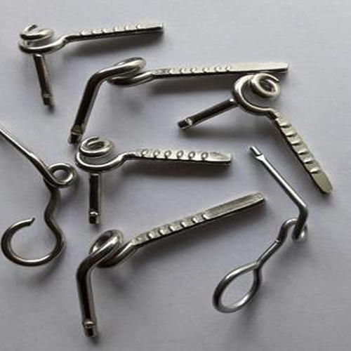Lappet Hook - Metal, Silver Finish , Pack of 6 for Garment Applications