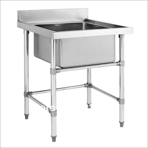 Single Sink - Metallic Gas Semi-Automatic | Silver Finish, Ideal for Canteens, Hotels, and Restaurants