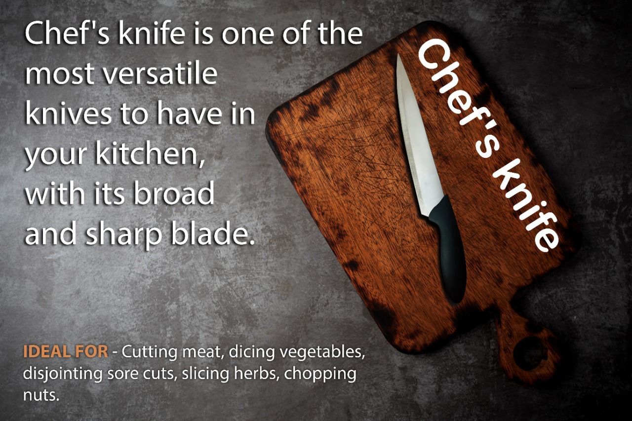 Kithen Knives 3 Pcs Set - Color: Black