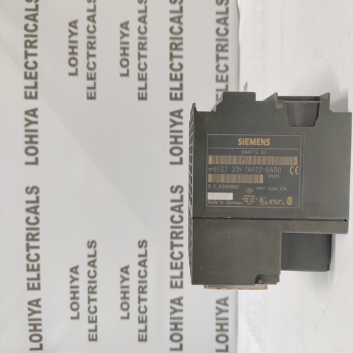 Siemens Simatic S7-300 6es7 315-1af02-0ab0 Cpu 315 With Integrated 24 V Dc Power Supply 48 Kbyte Working Memory
