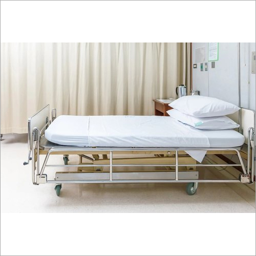 Electric Hospital Bed - Color: Silver/White