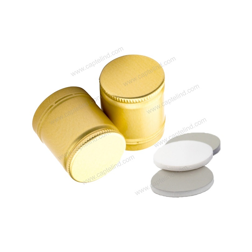 Epe Saranex - Plastic Screwcaps, Yellow Color With Golden Lacquer, 1 Year Warranty