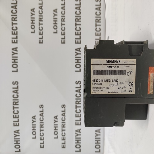 Siemens Simatic S7-300 6es7 314-1ae01-0ab0 Cpu 314 Multi Point Interface Mpi Integrated 24 V Dc Power Supply 24 Kbyte Working Memory