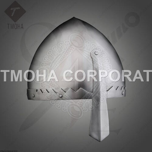 आयरन मध्यकालीन आर्मर हेलमेट नाइट हेलमेट क्रूसेडर हेलमेट प्राचीन हेलमेट नाक हेलमेट Ibelin Ah0613