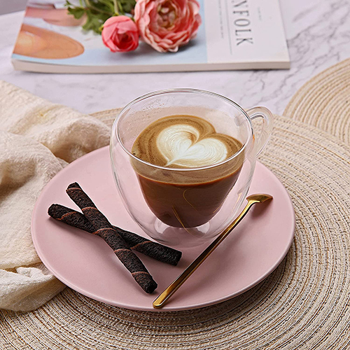 Double Wall Heart Shape Mug