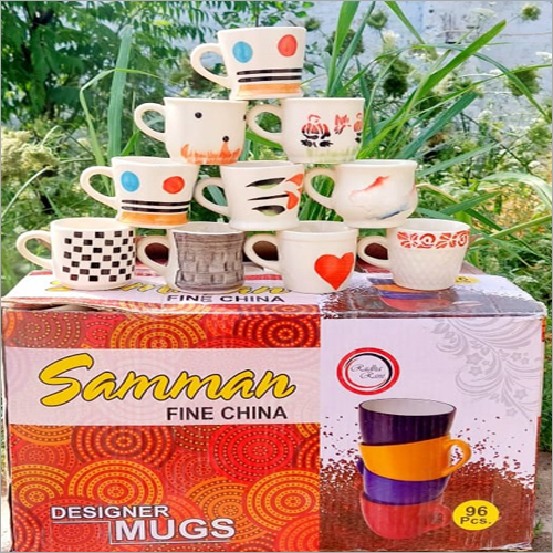 सिरेमिक 96 पीस डिज़ाइनर मग सेट