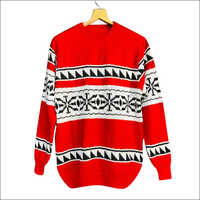 Multicolor Mens Round Neck Sweater