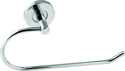 Towel Ring Half Cut SS CP - Stainless Steel, Round Shape | Elegant Concealed Screw Mounting with Brass Bracket for a Low-Key Bathroom Design