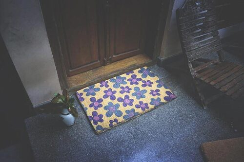 Coir Mat Printed Back Material: Anti-Slip Latex
