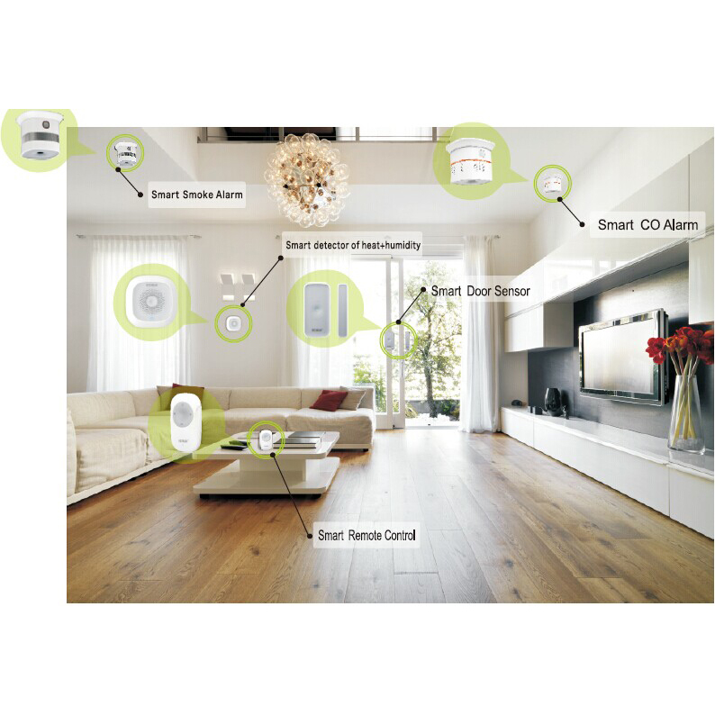 Home Security Fire Alarm Co Carbon Monoxide Gas Sensors Support Zigbee Z-wave Nb-iot En50291 Approved - Alarm Density: 85db/3m