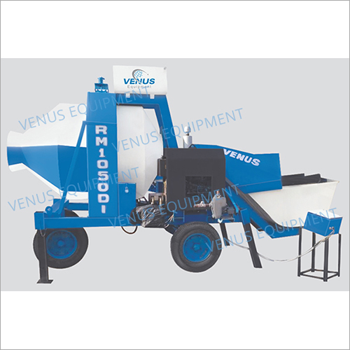 Blue Reversible Concrete Mixer Diesel Engine Operated