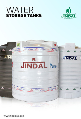 Black & White Plastic Water Storage Tank