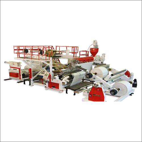 Extrusion Coating Machine - Metal, Automatic Control System | Suitable for Pharmaceutical, Cable Wraps, Fertilizer Packaging, Durable and Efficient