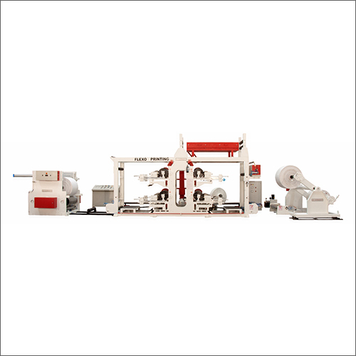 6 Color Flexographic Printing Machine - Metal Build, Automatic Control System | Human Machine Interface, Warranty Included