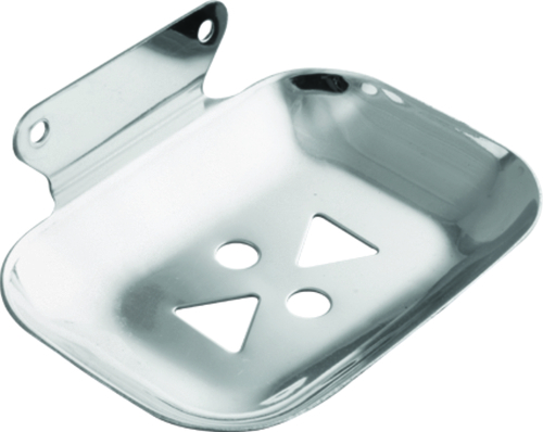 Soap Dish Steel Poppy - Stainless Steel, Oval Shape | Wall Mounted Design, Rust and Corrosion Proof, Easy to Fit & Clean