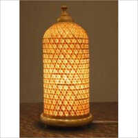 गोल बेलनाकार बांस लैंप शेड