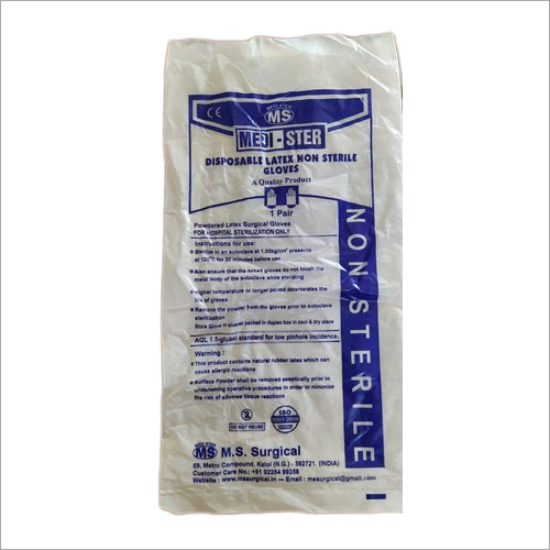 White Plastic Medical Gloves Pouches