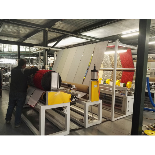 Carpet Backing Tpe Non-slip Layer Machinery - Metal, 16x1.5x3.2m, White & Blue | Automatic Control System, 300-500 Kg/hr Capacity, Sj150 Model