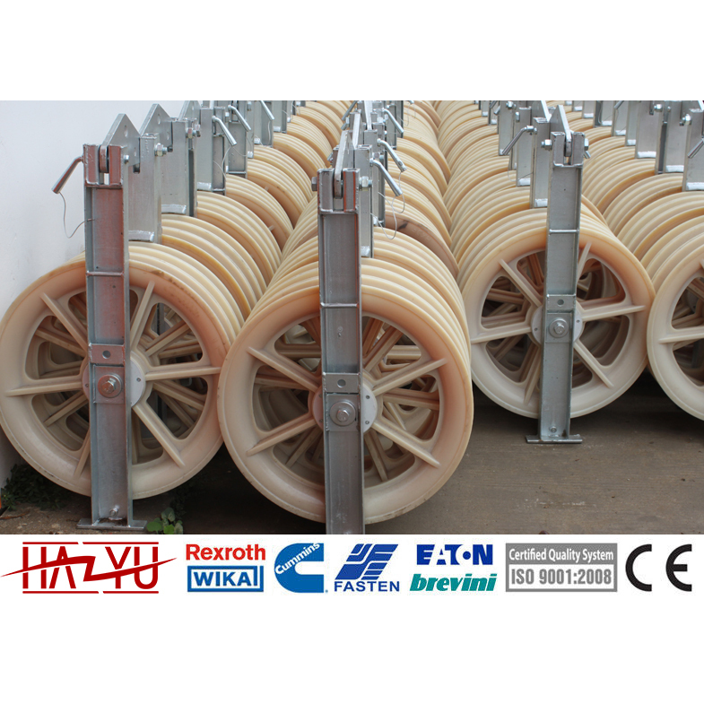 Three Stringing Block Conductor Pulleys - Usage: Transmission Line Tools