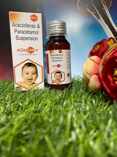 Aceclofenac Paracetamol Suspension - Oral Suspension, 60-100ml Bottle | Brown Color, Pain Relief for Children, Fever Treatment