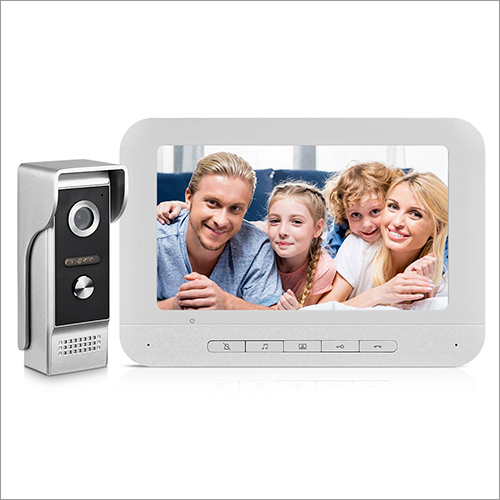Video Door Lock - Metal & Plastic, 7"x4"x2", Silver | 720p Camera, Biometric Access, RFID Control, Remote Monitoring, Easy Installation