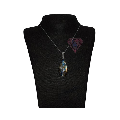 925 स्टर्लिंग सिल्वर लैब्राडोराइट जेमस्टोन पेंडेंट का आकार: अनुकूलित