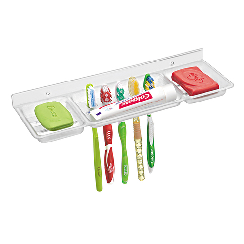 Delux Shelf Unbreakable - Nearly Unbreakable ABS Plastic, 14 Inch | Wall Mount, Matte Finish, Versatile for House, Office, Bathroom, Bedroom, Hotel