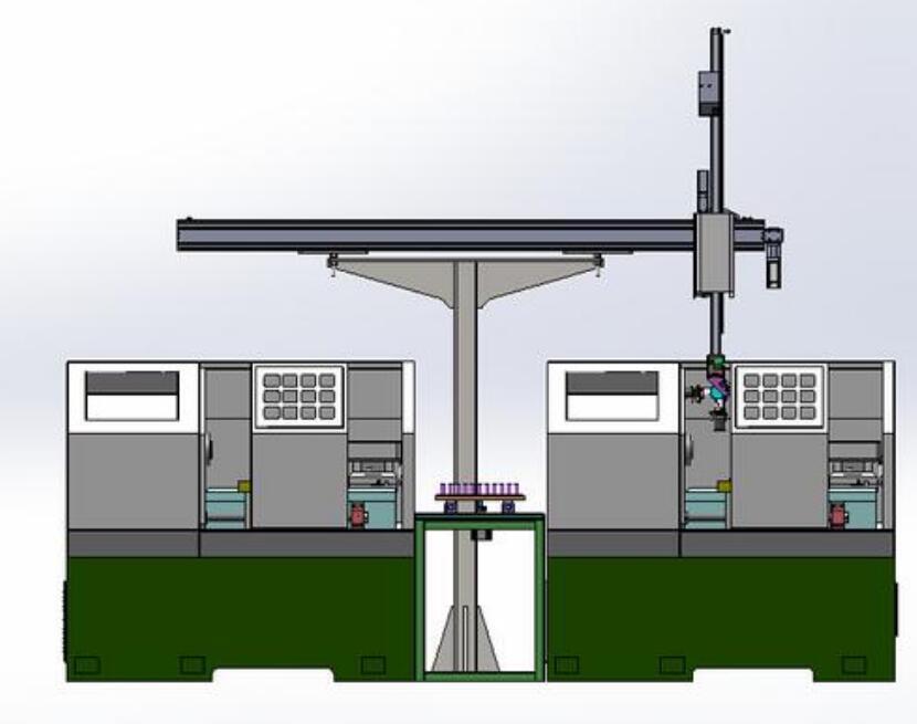White Cnc Gantry Loader