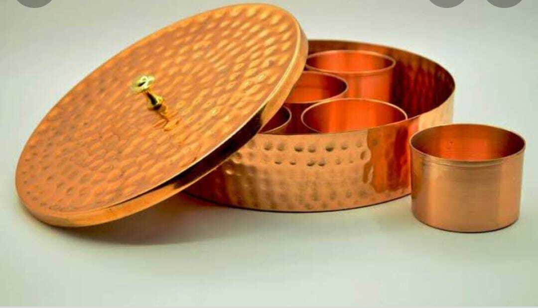 Brass Spice Box - Thick Metal Construction, Customized Size, Rustic Golden Finish | Ideal For Preserving Antioxidant Properties Of Spices And Dry Fruits