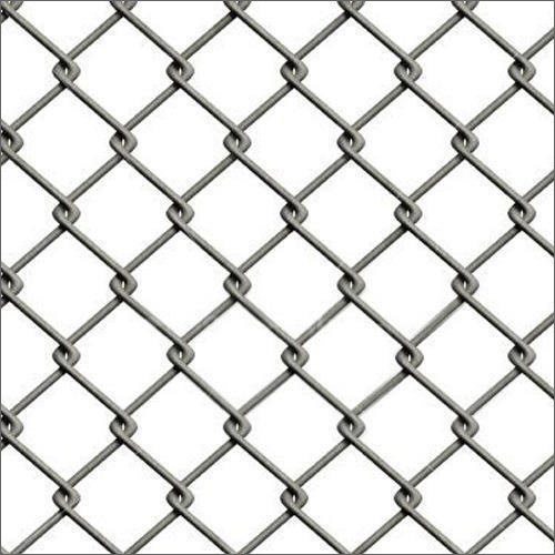GI Chain Link Mesh - Iron Wire Mesh, Silver Finish, Square Hole Design, Galvanized Surface Treatment